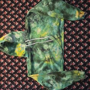 Tie-Dye Cropped Hoodie